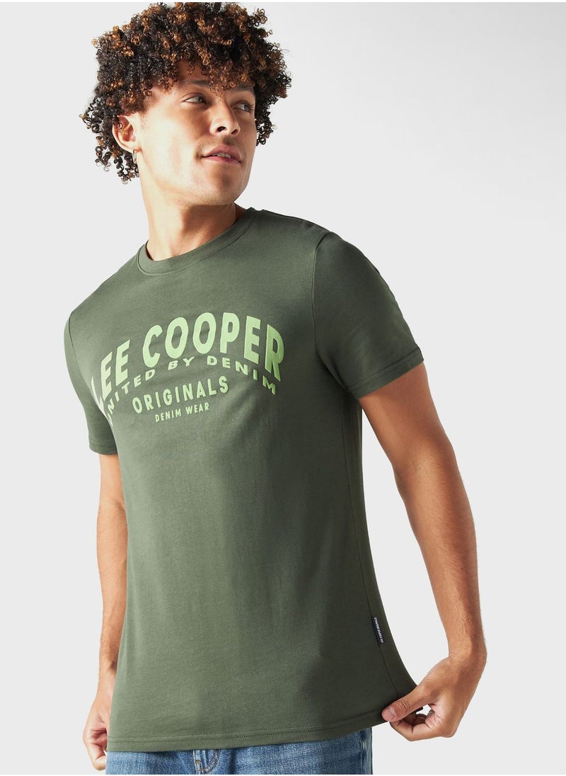 Lee Cooper - Graphic Print Crew Neck T-Shirt - Image 1