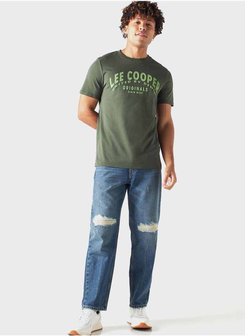 Lee Cooper - Graphic Print Crew Neck T-Shirt - Image 1