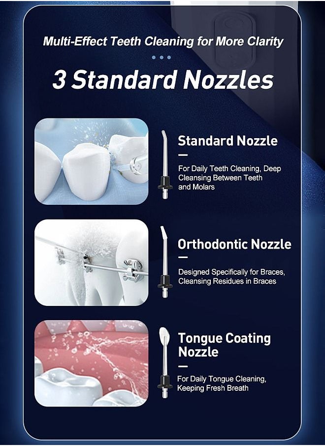 Dental Water Flosser - Electric Rechargeable - Oral Irrigator - Cordless Teeth Cleaner - Remove Tartar - 300ml