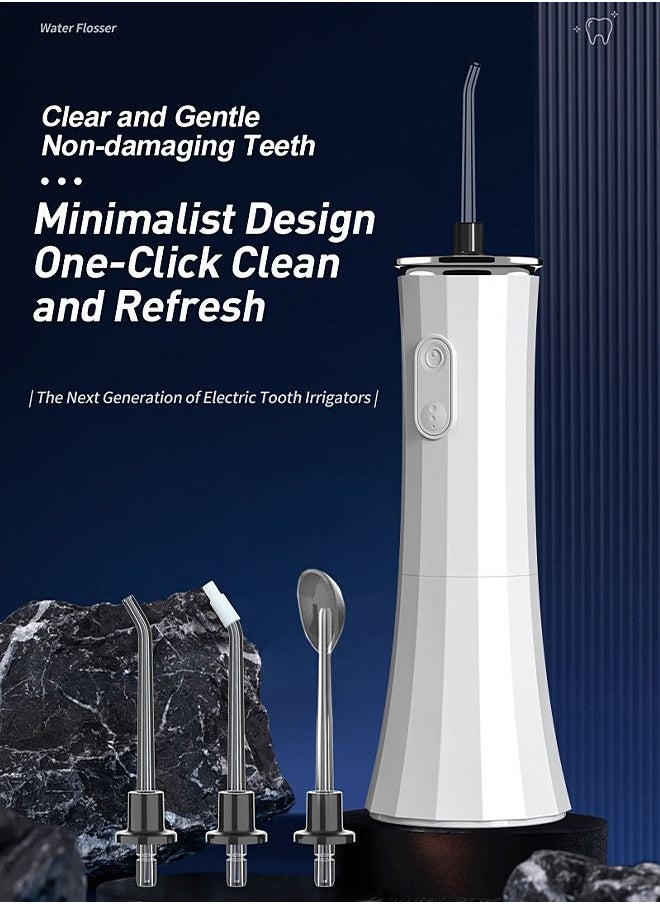 Dental Water Flosser - Electric Rechargeable - Oral Irrigator - Cordless Teeth Cleaner - Remove Tartar - 300ml