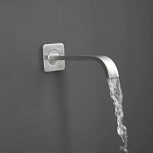 Heable Brushed Nickel Shower Faucet Set with Tub Spout Bathroom Luxury Rain Mixer Shower Head System Wall Mounted Shower Faucet Complete, Single Handle Tub and Shower Trim Kit with Rough-in Valve - Image 4
