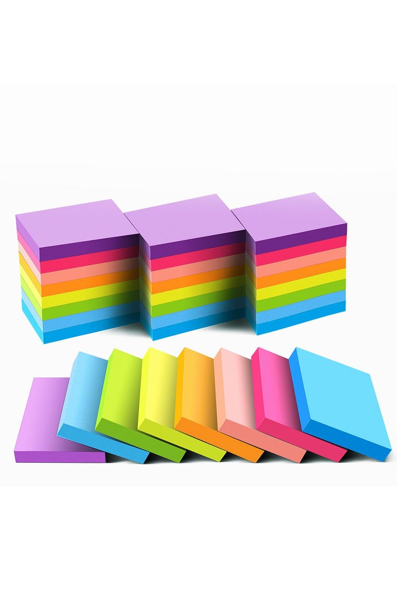 Vanpad Sticky Notes 1.5x2 Inches, Bright Colors Self-Stick Pads, 24 Pack, 75 Sheets/Pad,1800 Sheets - Image 1