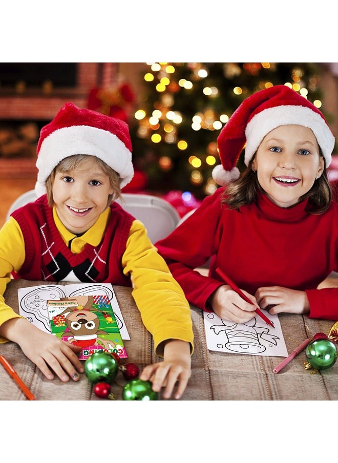 Omgouue Omgouue 32Pcs Christmas Coloring Books for Kids - Xmas Coloring Book for Kids All Ages Indoor Activities at Home Party Favors Gift Supplies  - Image 2