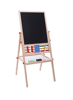 Miya 2 in 1 Kids Easel Height Adjustable Double Sided Art Painting Activity Easel Stand Wooden Dry Erase Board With Whiteboard Chalkboard For Toddler Boys Girls  - Image 1
