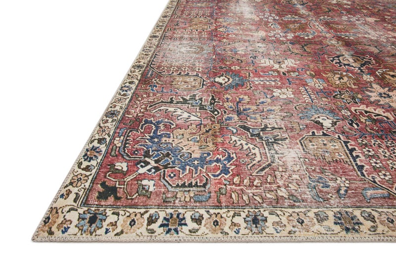 Loloi Chris Loves Julia Jules Collection JUL-01 Merlot/Multi 7'-6'' x 9'-6'', .13" Pile Height, Area Rug - Image 5
