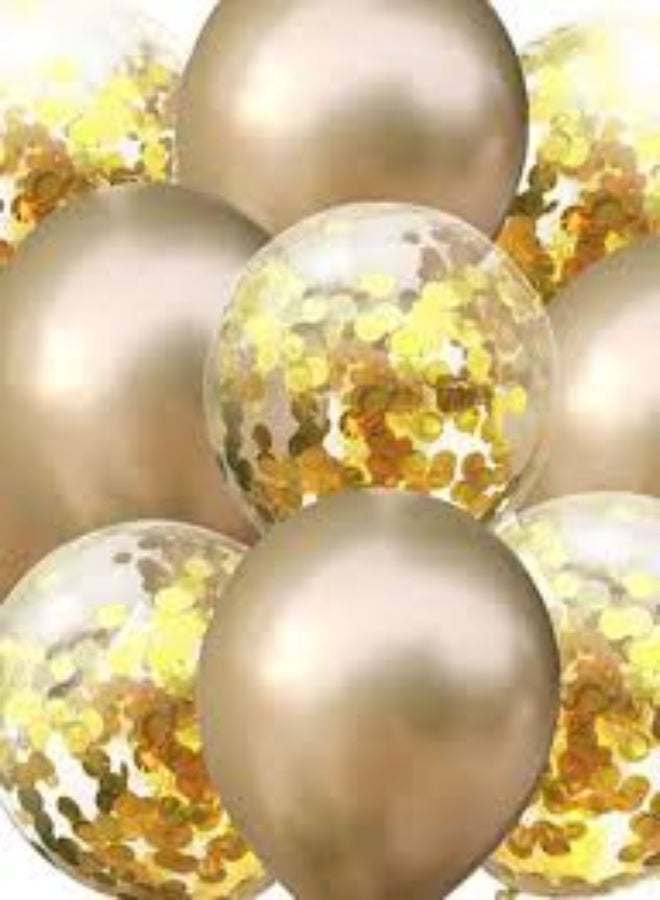 شاربدو بالون ذهبي معدني كروم لحفلات أعياد الميلاد السعيدة وحفلات استقبال المولود وحفلات الزفاف - Image 4