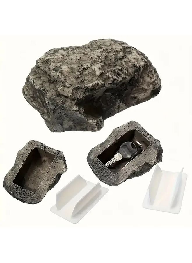 Realistic Rock Key Safe Box Heavy Duty All Weather Resin Plastic Security Cabinet 1pc - Image 3