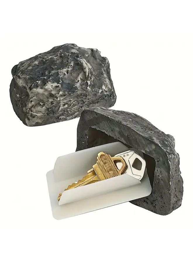 Realistic Rock Key Safe Box Heavy Duty All Weather Resin Plastic Security Cabinet 1pc - Image 5