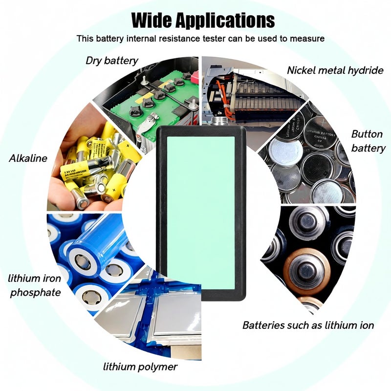 130V 5mΩ~200Ω Handheld Four-wire Battery Internal Resistance Tester Multifunctional Battery Voltage Internal Resistance Tester Nickel-metal Hydride Button Lithium Battery Tester - Image 5