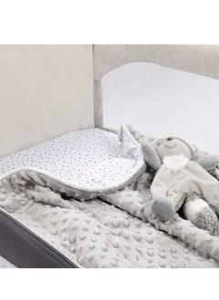 NINI Nini Baby 3-Piece Bassinet Bedding Set, Sweet Dreams, Soft Cotton, Includes 2 Fitted Sheets & 1 Reversible Plush Comforter, Fits Bassinet Size Up to 50x80 cm  - Image 2