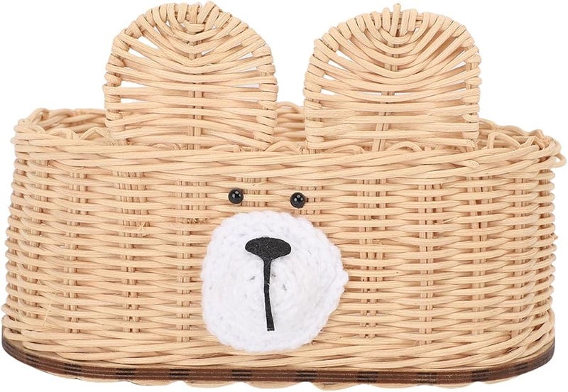 حامل علبة المناديل من خوص البيج موزع مناديل ورقية زخرفية للمنزل والمكتب - Image 5