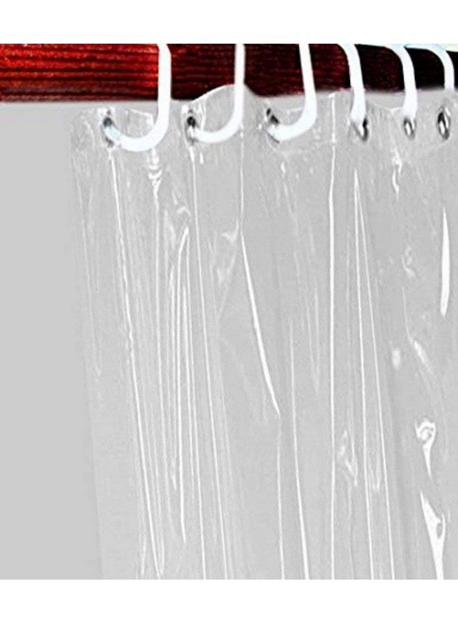 ينسج الأصفر ستارة بلاستيكية شفافة بسمك 0.30 ملم من Yellow Weaves - (4.5 × 8 قدم) - ستارة واحدة مع 8 خطافات - Image 3