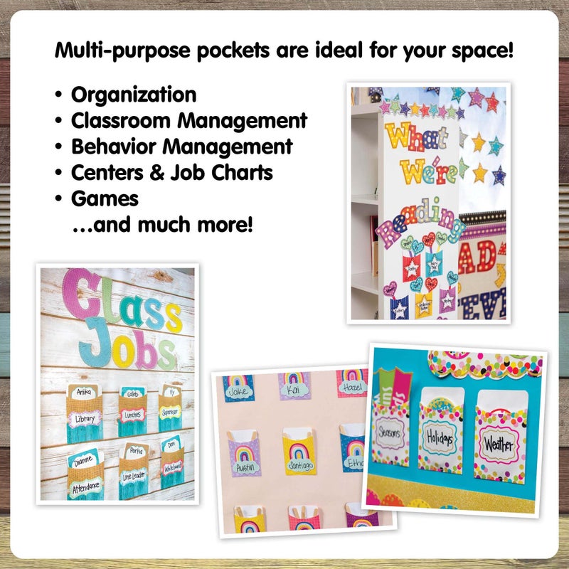 Teacher Created Resources Home Sweet Classroom Library Pockets - Multi-Pack (TCR8827) - Image 5