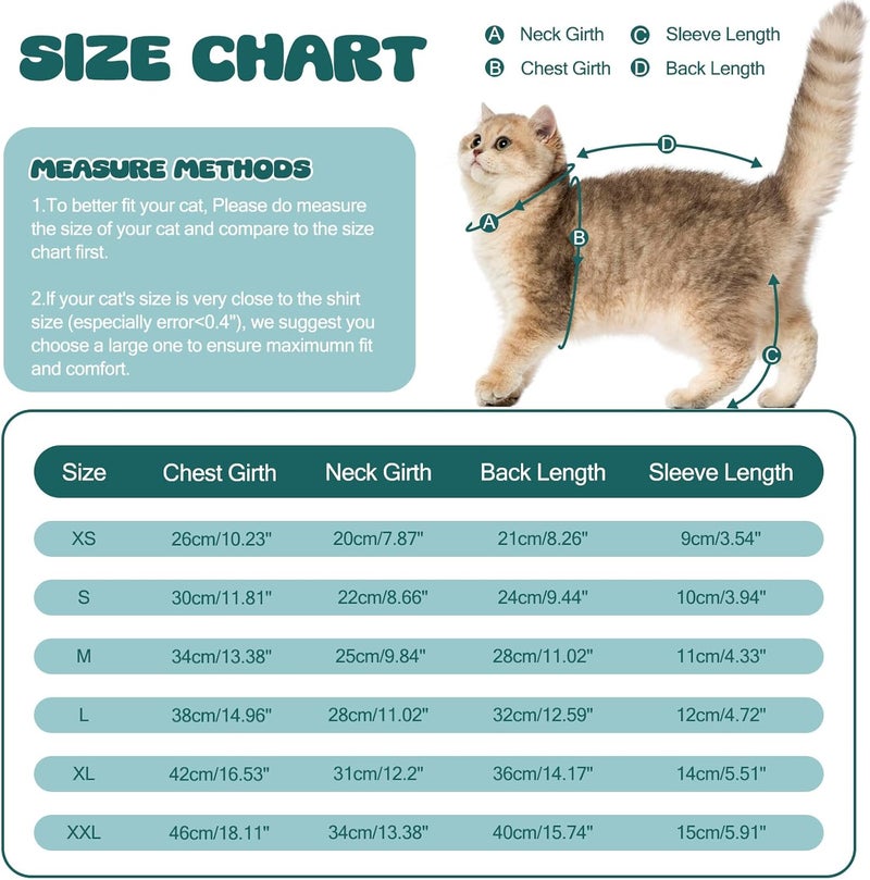 ADNIKIA Cat Pajamas for Cats Only, Sticky Hair Cat Clothes, Sphynx Hairless Cats Sweater, Recovery Suit After Surgery, Prevent Lost Hair Kitten Onesie Shirts Costumes Outfits for Pet - Image 4