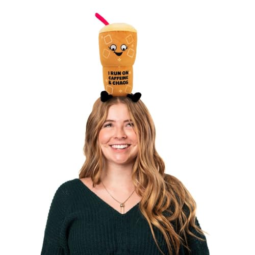 Punchkins Coffee Plushie I Run On Caffeine Chaos Punny Plush Gift for Coffee Lovers Food Plush Toy for Gifting - Image 5