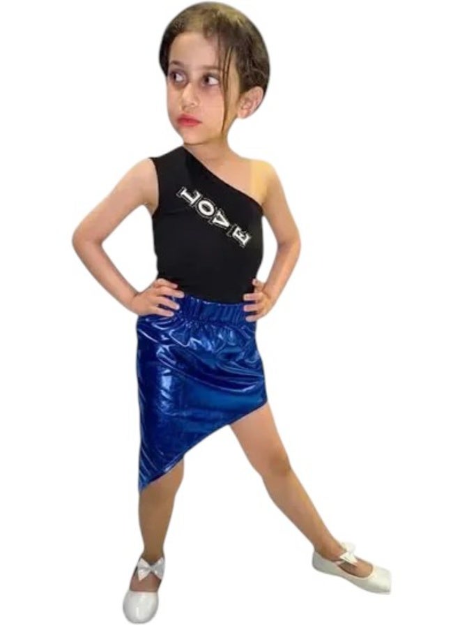 Girls' leather disco skirt