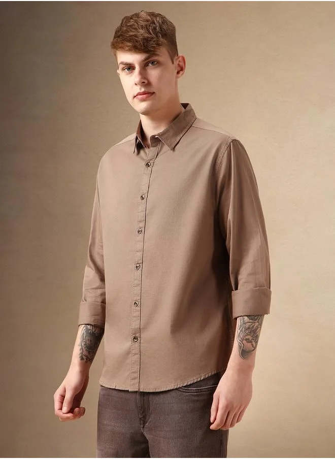 دينيس لينغو Relaxed Fit Beaver Cotton Shirt – Versatile and Comfortable