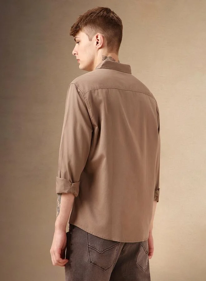 دينيس لينغو Relaxed Fit Beaver Cotton Shirt – Versatile and Comfortable
