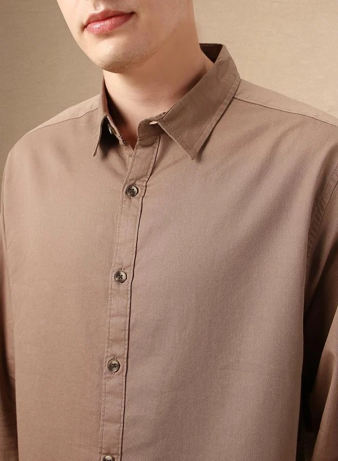 دينيس لينغو Relaxed Fit Beaver Cotton Shirt – Versatile and Comfortable