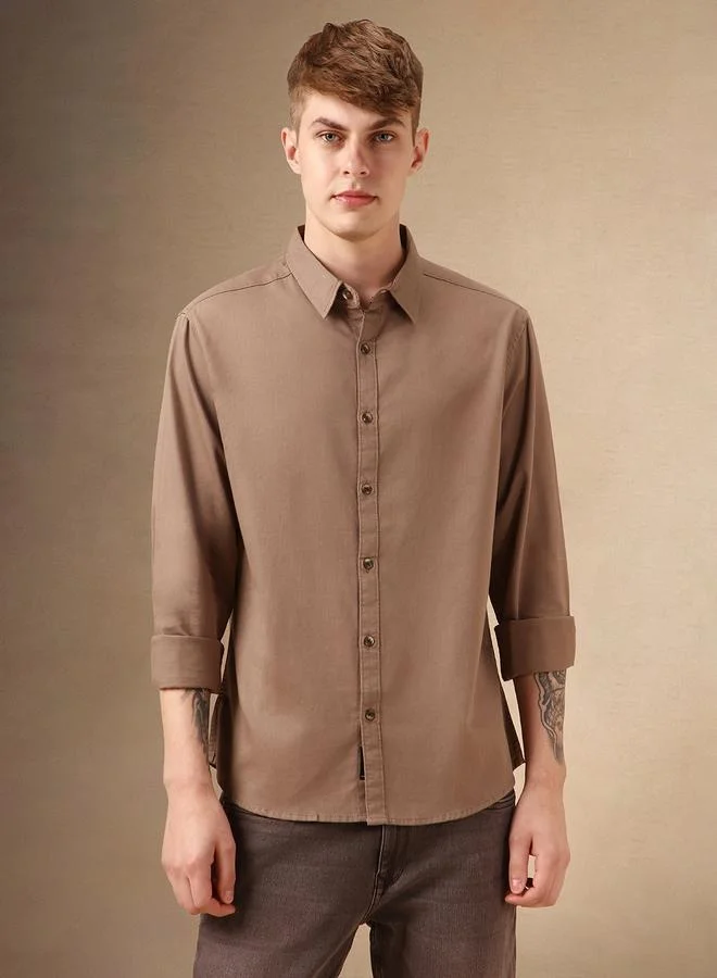 دينيس لينغو Relaxed Fit Beaver Cotton Shirt – Versatile and Comfortable