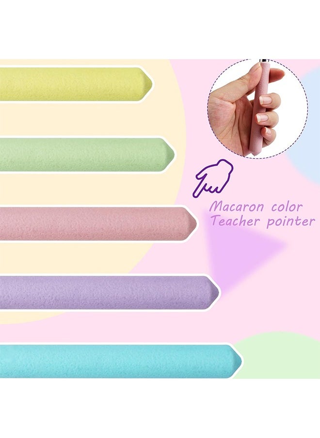 HY 5 Pcs Retractable Teacher Pointer Stick for Classroom Kids Reading Finger Pointer Stick for School Kindergarten Elementary, Classroom Supplies  - Image 4