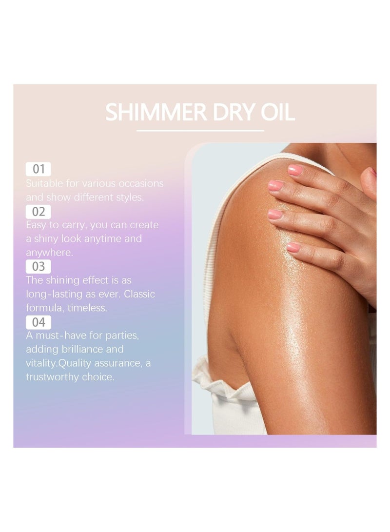 Eelhope Body Shimmer Oil, Liquid Luminizer Face Body Glitter Oil, Shimmer Highlighter Makeup for All Skin Types - Image 4