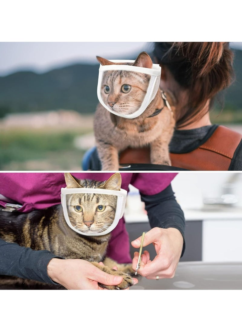 Small Size Cat Muzzle for Grooming, Breathable Transparent Cat Face Guard, Pet Muzzle for Nail Trimming and Bathing, Cat Mouth Cover to Prevent Mutual and Biting S Size - Image 5