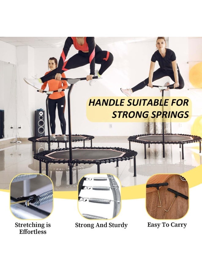 شابية طقم أدوات سحب نوابض الترامبولين، قطع غيار الترامبولين، ساحب خطاف على شكل حرف T، ملحقات الترامبولين، خطاف سحب زنبركي على شكل حرف T للقفز على الترامبولين، تركيب زنبرك الترامبولين - Image 4