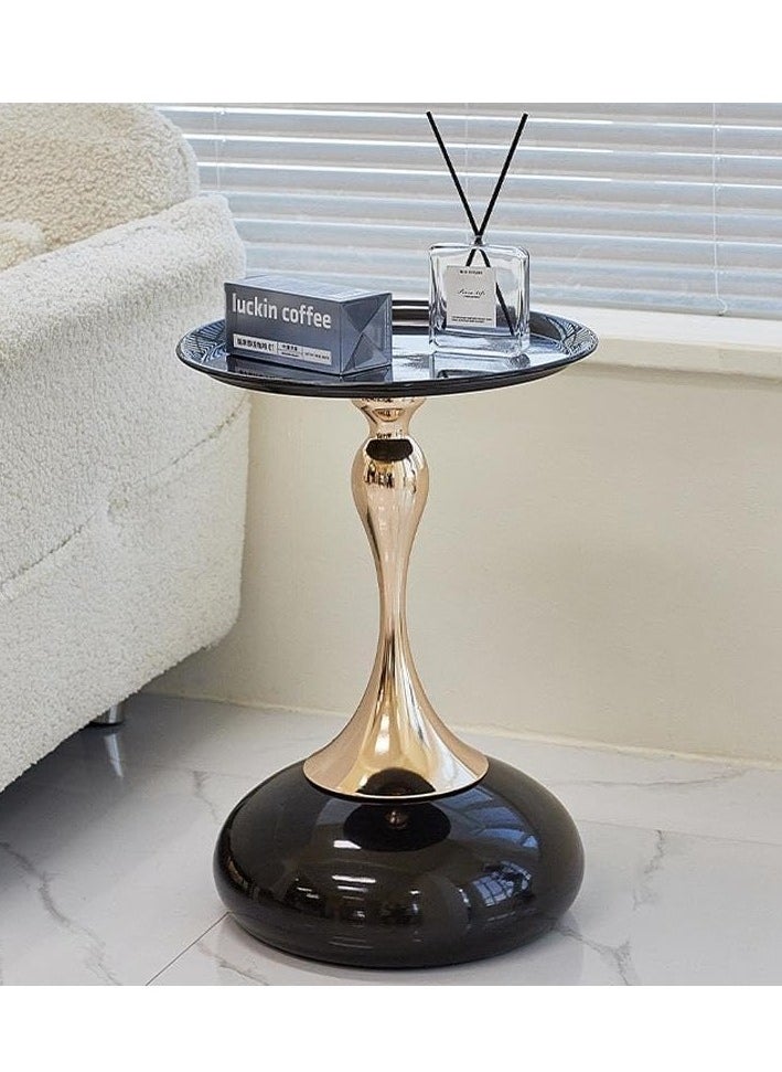 Generic Coffee Tables Nordic Accent End Sofa Metal Gold Oak Round Modern Side Set Living Room Furniture Luxury Marble Coffee Tables Sky Over.. (Black)  - Image 3