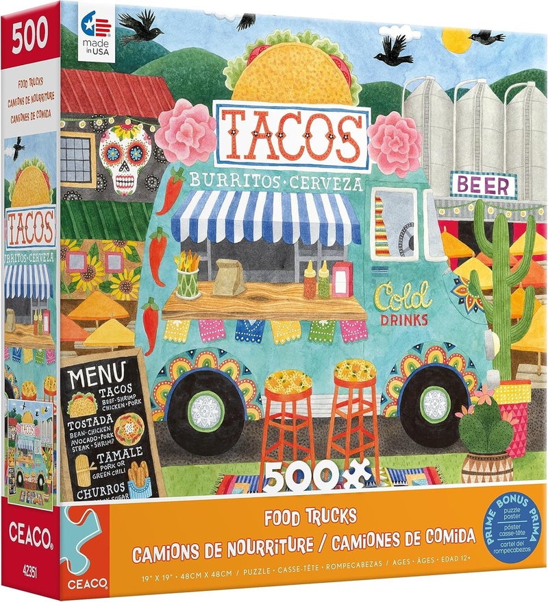 Ceaco - Food Trucks - Taco Truck - 500 Piece Jigsaw Puzzle - Image 1