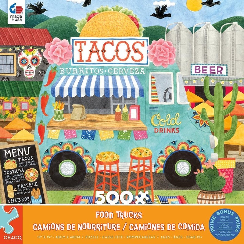 Ceaco - Food Trucks - Taco Truck - 500 Piece Jigsaw Puzzle - Image 3
