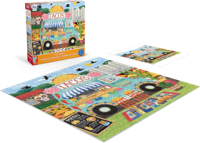Ceaco - Food Trucks - Taco Truck - 500 Piece Jigsaw Puzzle - Image 4