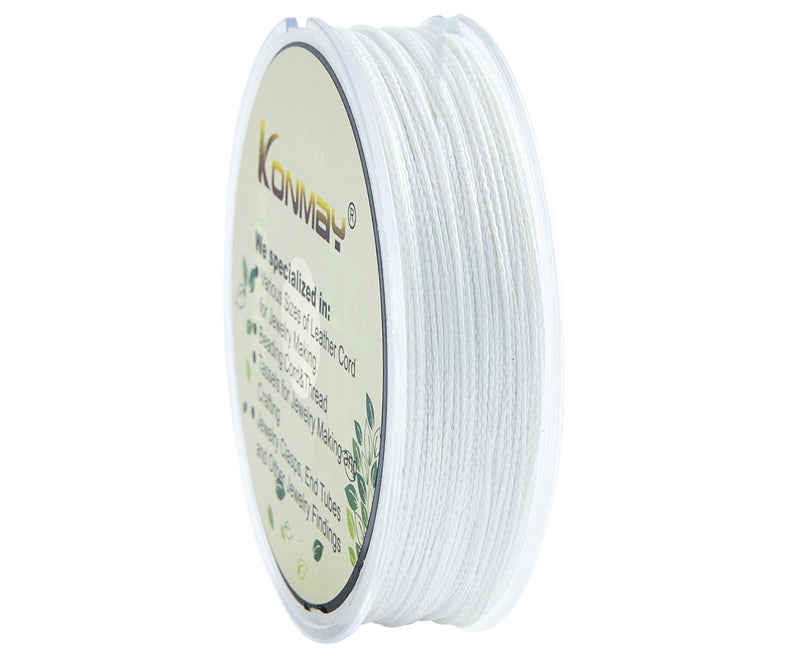 KONMAY 100 Yards 0.23mm Beading Thread for Seed Beads, 44lb. Strength Tested Beading Line, Micro-Fused String for Jewelry Making, Bead Weaving, Loom Work, Crafting - Image 1