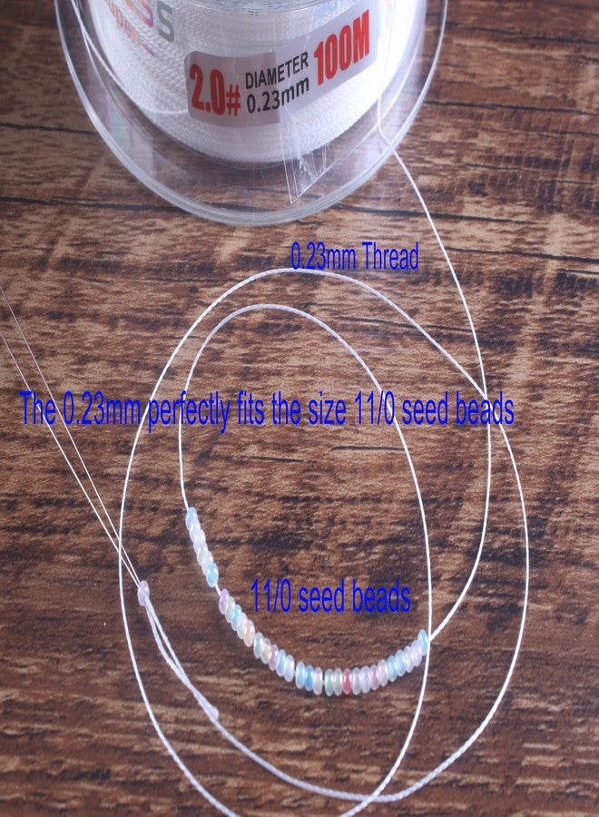KONMAY 100 Yards 0.23mm Beading Thread for Seed Beads, 44lb. Strength Tested Beading Line, Micro-Fused String for Jewelry Making, Bead Weaving, Loom Work, Crafting - Image 3