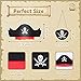 Legigo 36 Pcs Pirate Hat with Eye Mask Classic Costume Cap Accessories for Pirate Party Cosplay Caribbean Dress Black - Image 3