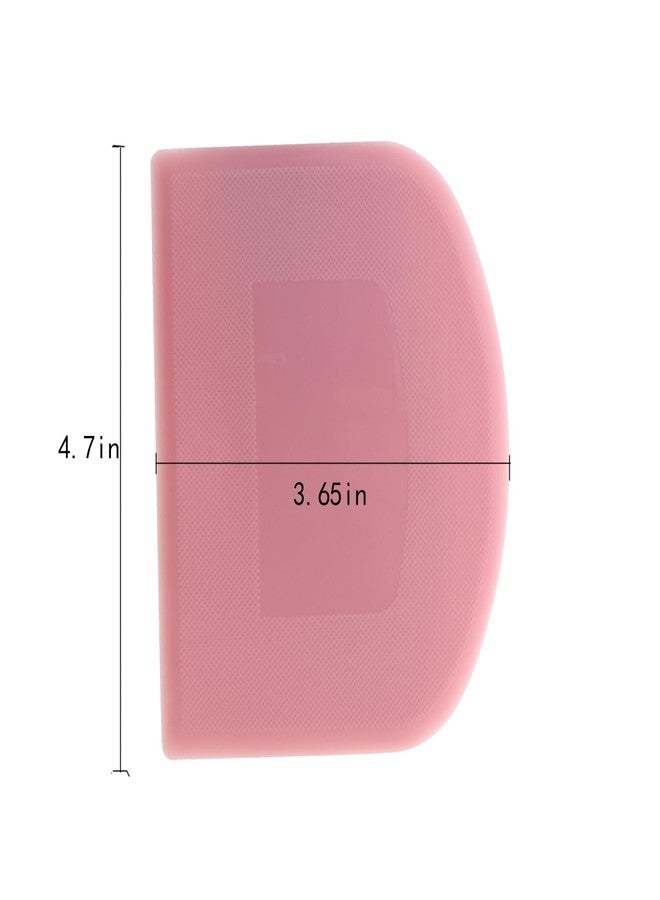 Caishun 3PCS Pink Food Grade PP Plastic Bench Food Scrapers 12cm Multifunctional Kitchen Pastry Cutting Tool Flours Spatula Suitable for Spade Cream Fudge Cheese - Image 2