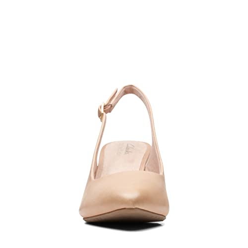 Clarks Women's Kataleyna Step Pump, Warm Beige Leather, 7.5 - Image 4