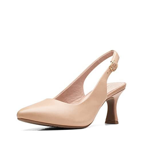 Clarks Women's Kataleyna Step Pump, Warm Beige Leather, 7.5 - Image 1