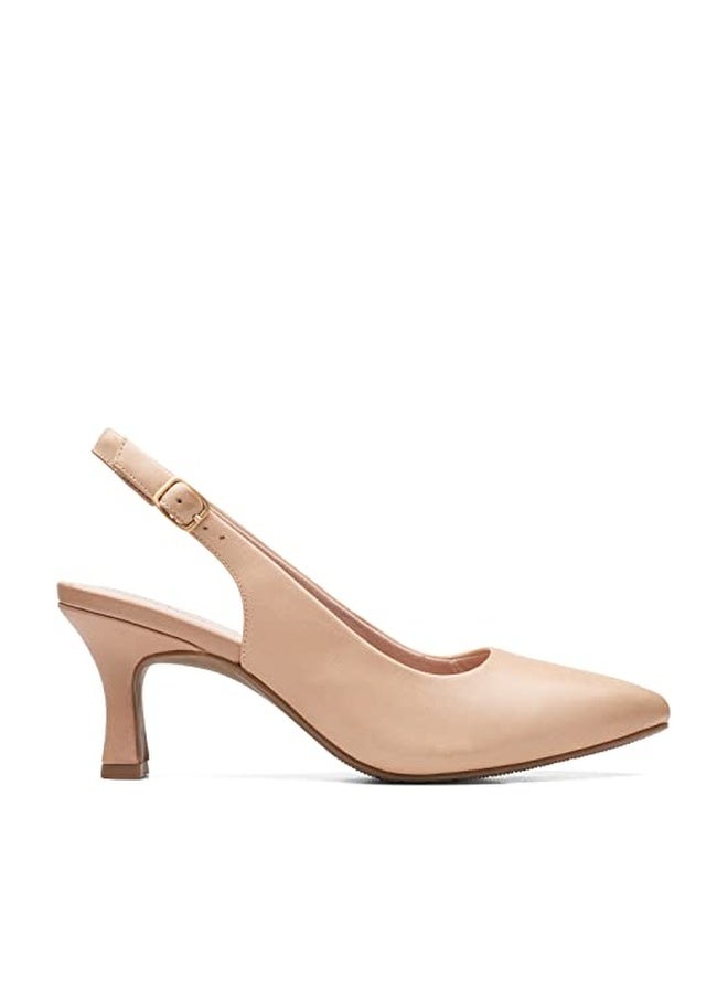 Clarks Women's Kataleyna Step Pump, Warm Beige Leather, 7.5 - Image 1