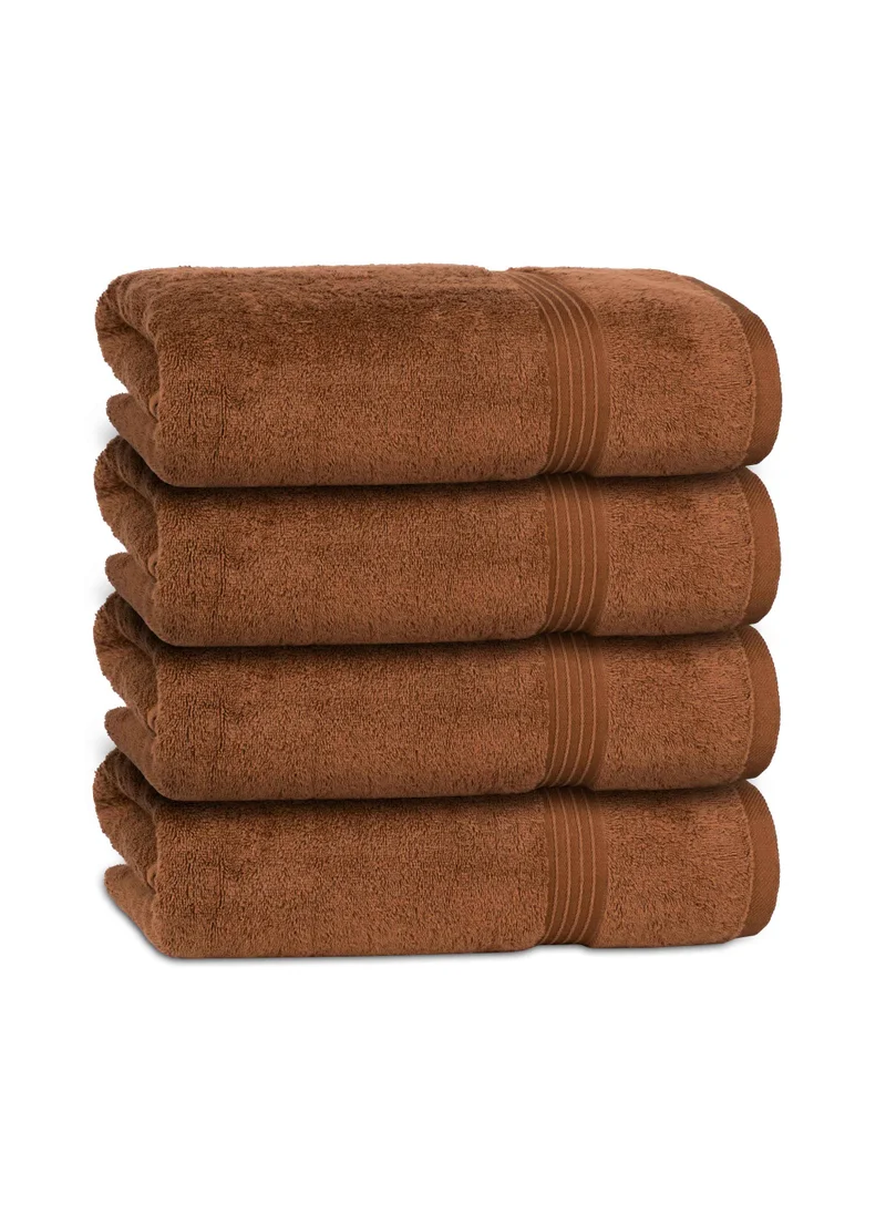 Bliss Casa Bliss Casa 4-Piece 100% Combed Cotton Bath Towels - 550 GSM Quick Dry Highly Absorbent Bathroom Towels - Thick Soft Hotel Quality Bath Towel Set for Bath And Spa 27x54 Inch