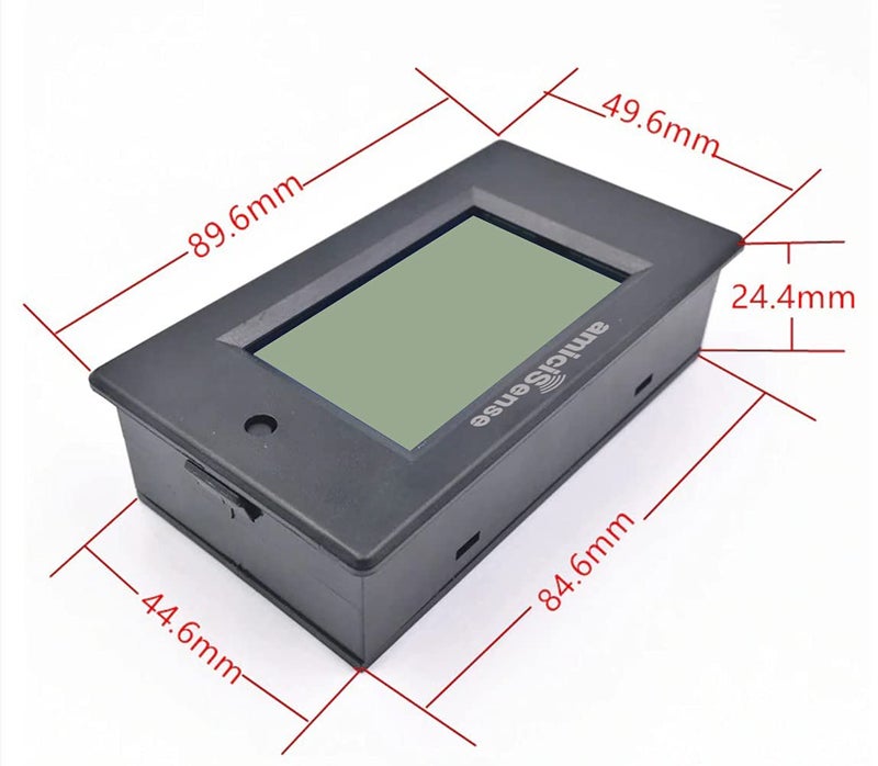amiciSense DC Energy Meter 4 in 1, 6.5V-100V 100A (10kW) Power Meter Digital Display with Blue Back Light (DC 10KW Energy Meter), Corded Electric - Image 4