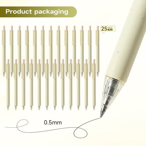 RIANCY Aesthetic pens Black Ink Pens Cream Pen Fine Point Smooth Writing Pens, High-End Series Pens for Journaling Note Taking, Cute Office School Supplies Gifts for Women Men - Image 5