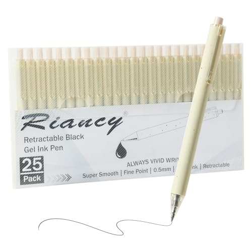 RIANCY Aesthetic pens Black Ink Pens Cream Pen Fine Point Smooth Writing Pens, High-End Series Pens for Journaling Note Taking, Cute Office School Supplies Gifts for Women Men - Image 1