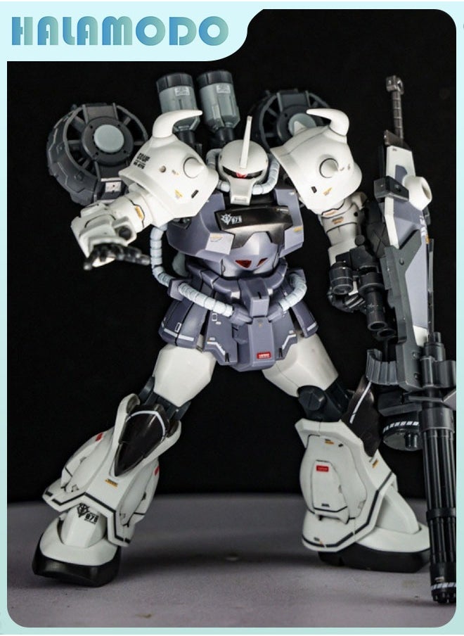 HALAMODO Gundam B3 Tiger White Color Scheme Action Figure Mecha Warrior Assembly Model, a Super Cool Desktop Decoration, an Assembly Toy Loved by Both Boys and Girls  - Image 5