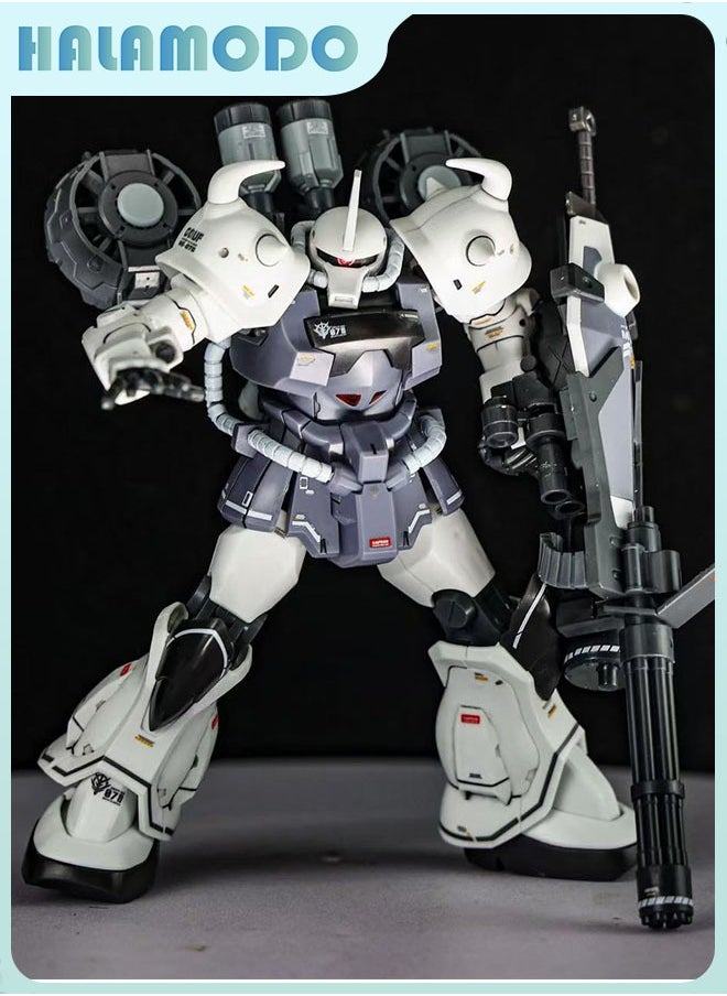 HALAMODO Gundam B3 Tiger White Color Scheme Action Figure Mecha Warrior Assembly Model, a Super Cool Desktop Decoration, an Assembly Toy Loved by Both Boys and Girls  - Image 4