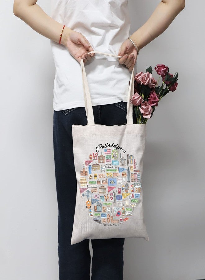 MNIGIU Philadelphia Tote Bag Philadelphia Souvenir Gift Philadelphia Travel Bag Philadelphia Welcome Gift (Philadelphia Tote) - Image 5