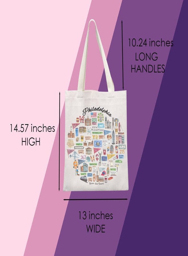 MNIGIU Philadelphia Tote Bag Philadelphia Souvenir Gift Philadelphia Travel Bag Philadelphia Welcome Gift (Philadelphia Tote) - Image 2