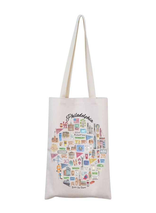 MNIGIU Philadelphia Tote Bag Philadelphia Souvenir Gift Philadelphia Travel Bag Philadelphia Welcome Gift (Philadelphia Tote) - Image 1