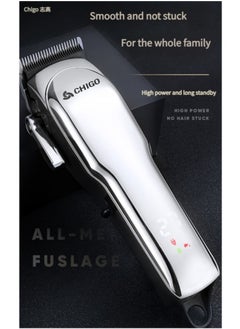 CHIGO Transfer Cover Hair Cut Machine Barber Use Professional Hair Clipper Trimmer Silver  - Image 1