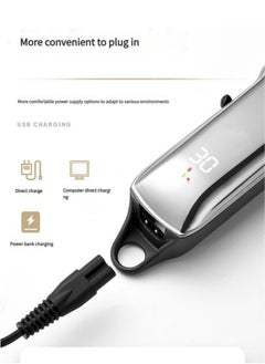 CHIGO Transfer Cover Hair Cut Machine Barber Use Professional Hair Clipper Trimmer Silver  - Image 3
